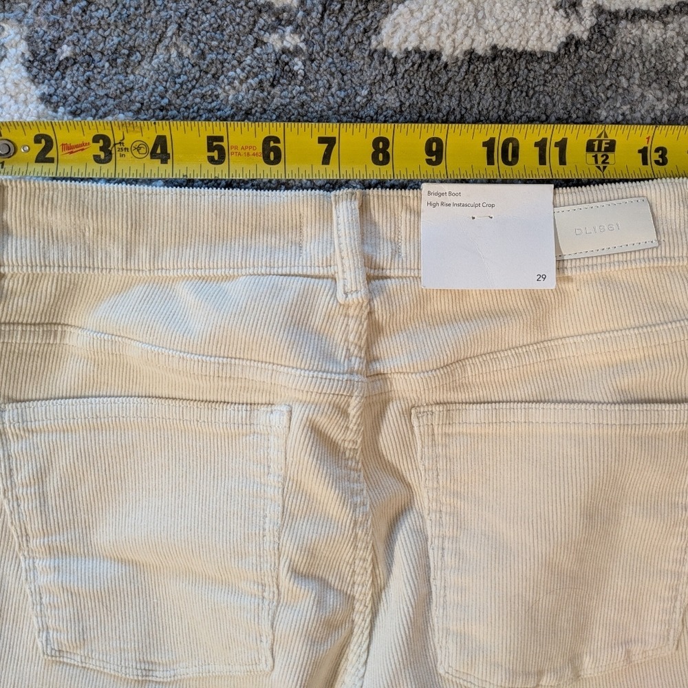 DL1961 Bridget Boot High Rise Instasculpt™  Corduroy Pants Cream Size 29"‎ - Picture 6 of 7